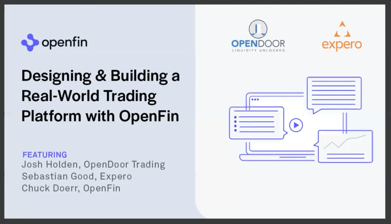 Designing & Building a Real-World Trading Platform with OpenFin